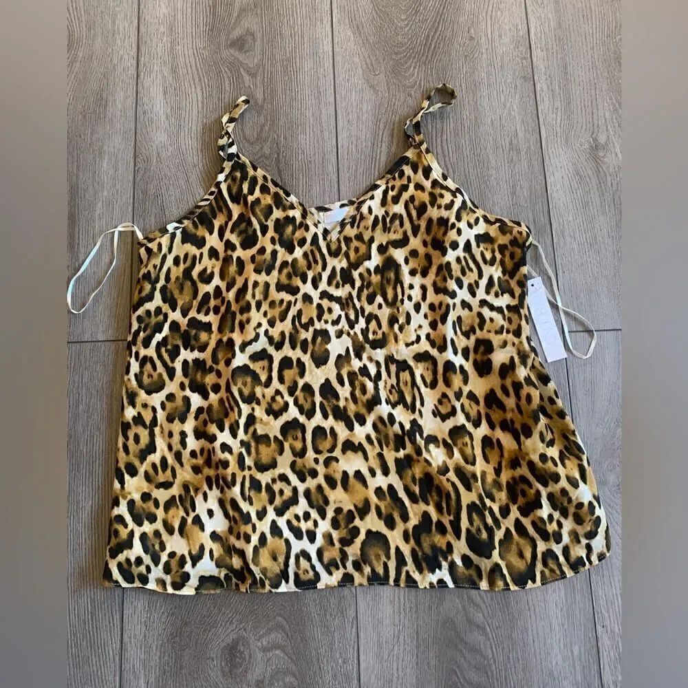 Abound size M tank top with leopard print